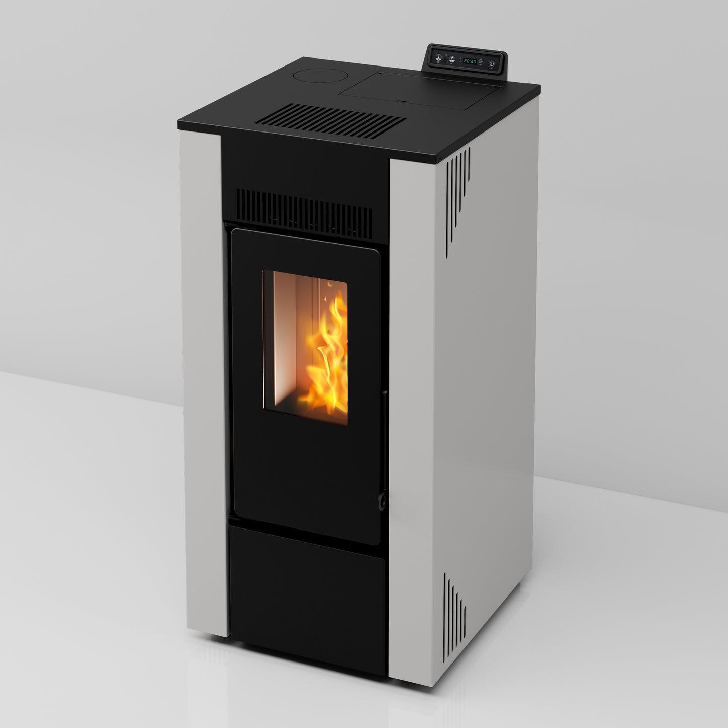 Stufa a Pellet Ventilata ALIDA 9 Stagna Potenza 8,74 Kw, 4 stelle, Programmabile e Silenziosa
