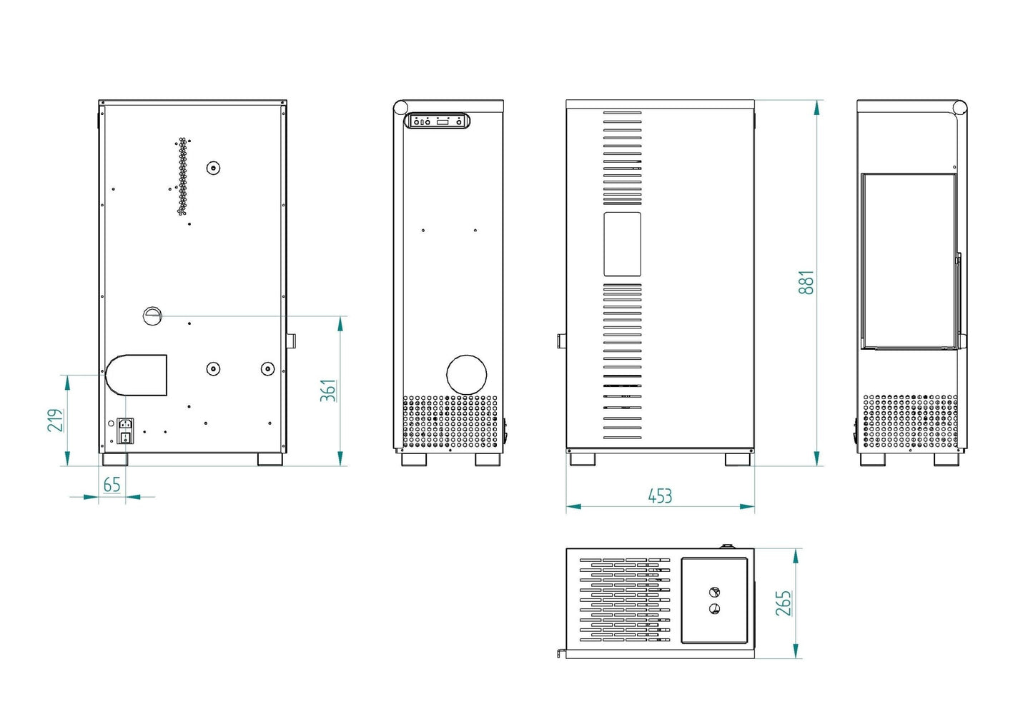 ELENA 5 Kw - 4 Stelle + Telecomando - Stufe Italiane