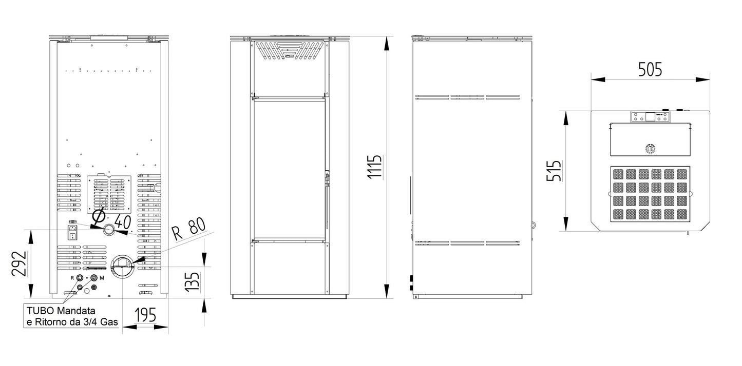 FLORA 20 19,27 Kw - 4 stelle - Stufe Italiane