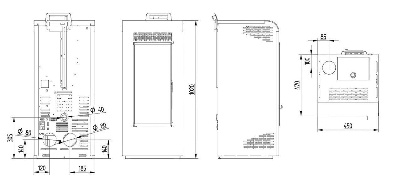 GIULIA 10 CANALIZZATA 10,26 Kw - 4 Stelle - Stufe Italiane