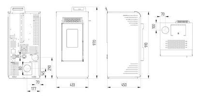 ALIDA 9 STAGNA 8,74 Kw + Accessori - Stufe Italiane